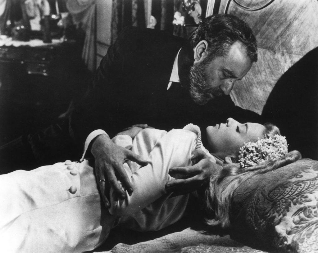 Francisco Rabal and Silvia Pinal in Luis Buñuel's VIRIDIANA. Cr